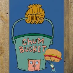 Progift Kids & Baby Chum Bucket Metal Sign - 12" X 18"