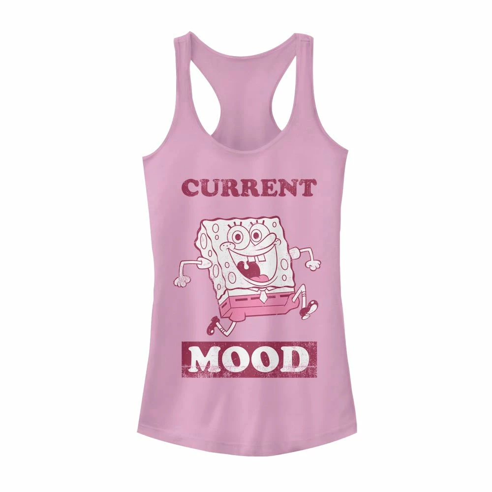 Fifthsun SpongeBob Current Mood Women's Racerback Tank Top Clothing 1 Fifthsun SpongeBob Current Mood Women's Racerback Tank Top Clothing