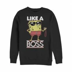 Fifthsun SpongeBob SquarePants Like A Boss Crew Neck Sweatshirt