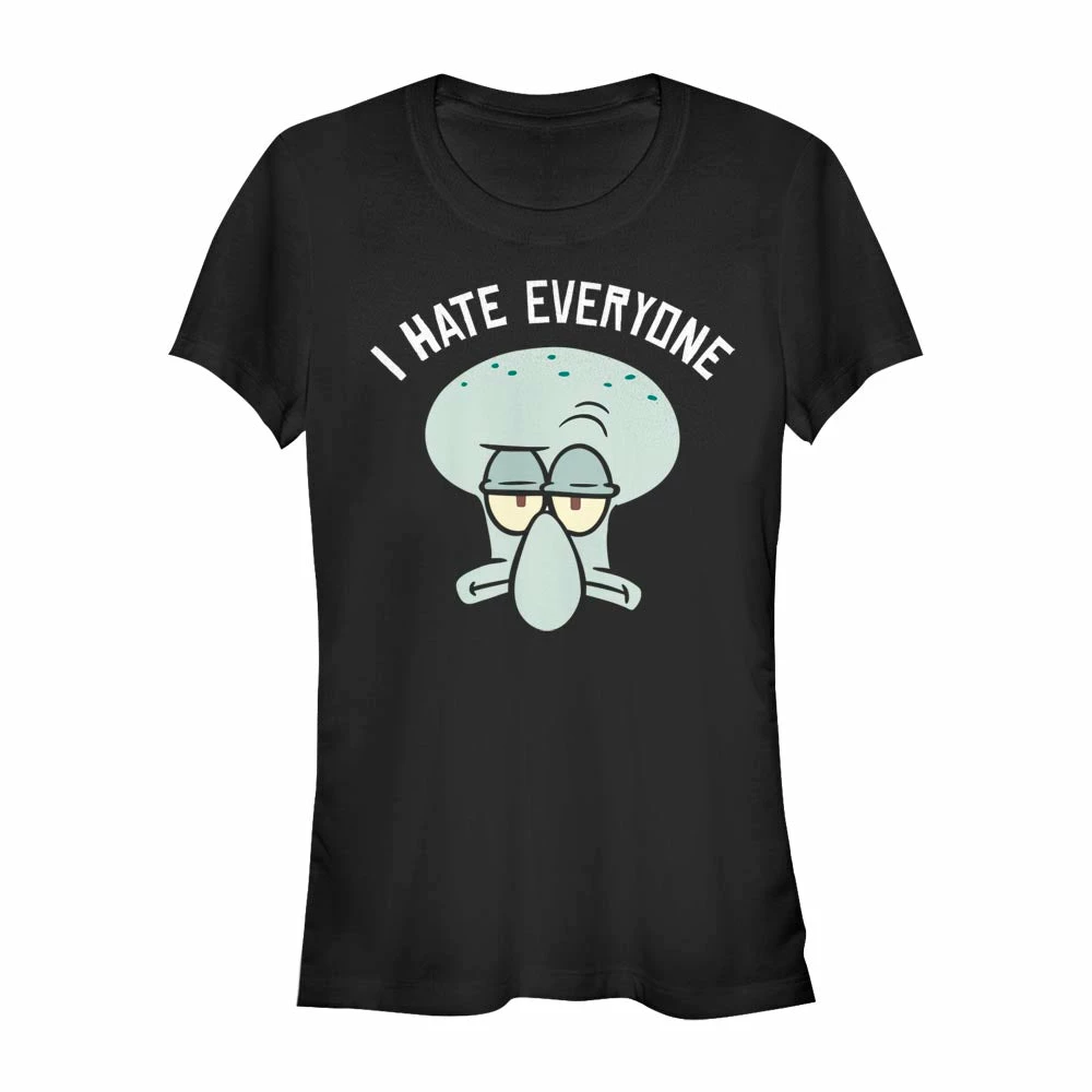 Fifthsun Squidward Hate Everyone Crew Women's T-Shirt Clothing 1 Fifthsun Squidward Hate Everyone Crew Women's T-Shirt Clothing