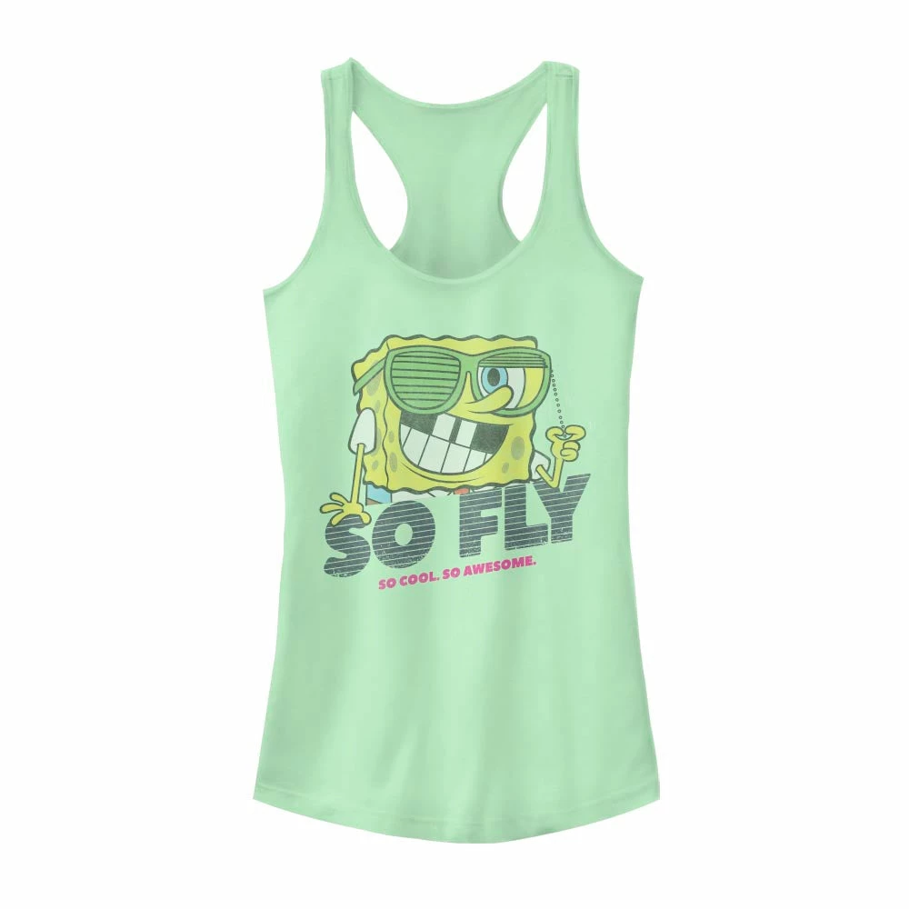 Fifthsun SpongeBob So Fly Women's Racerback Tank Top 1 Fifthsun SpongeBob So Fly Women's Racerback Tank Top