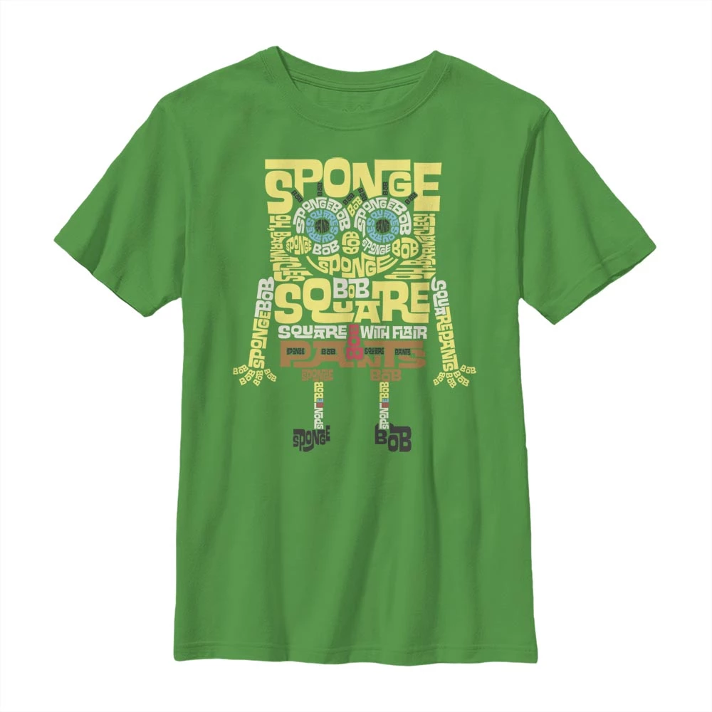 Fifthsun SpongeBob Type Green Kids Short Sleeve T-Shirt Clothing 1 Fifthsun SpongeBob Type Green Kids Short Sleeve T-Shirt Clothing