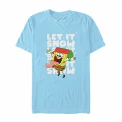 Fifthsun SpongeBob Let It Snow Short Sleeve T-Shirt Clothing