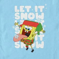 Fifthsun SpongeBob Let It Snow Short Sleeve T-Shirt Clothing