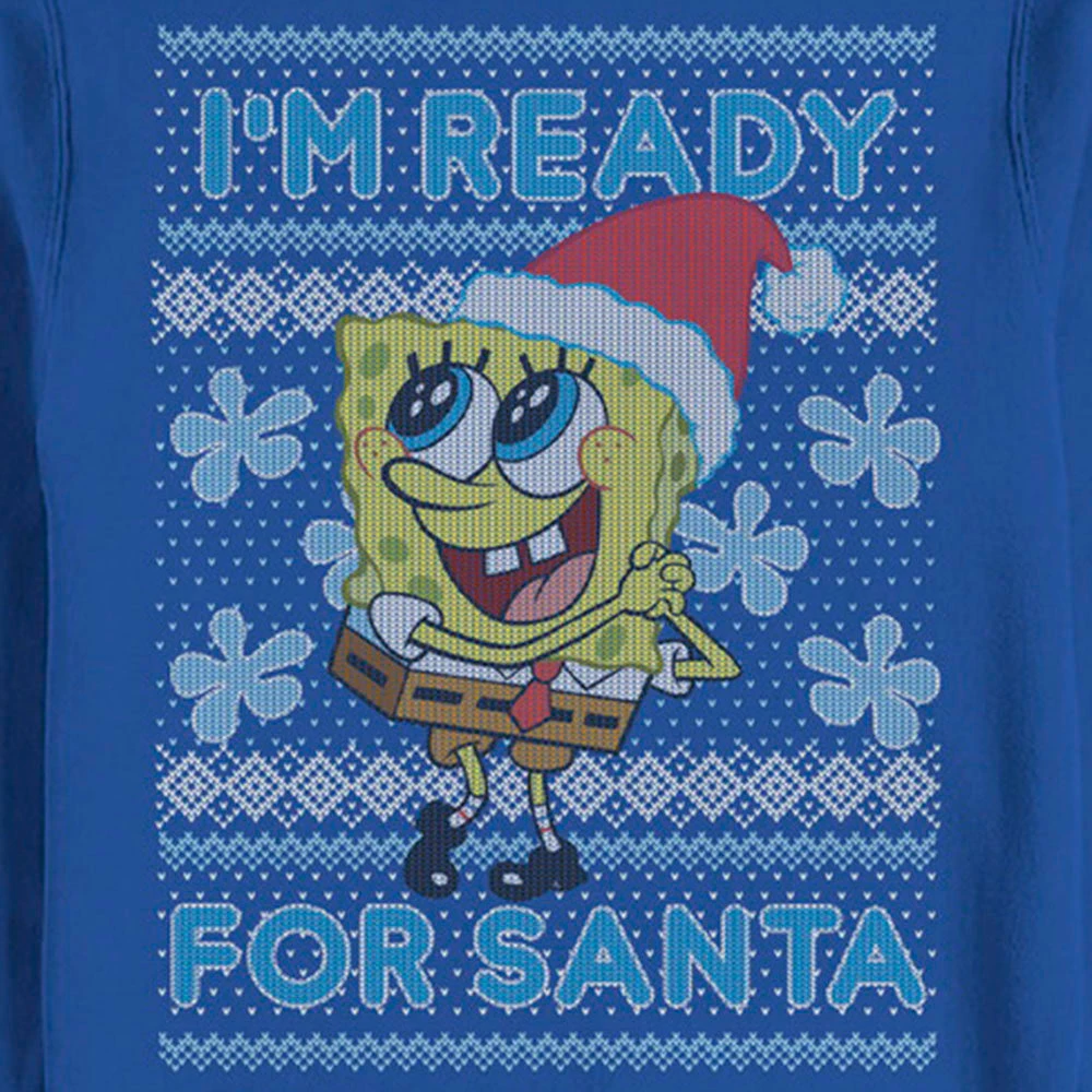 Fifthsun SpongeBob Ready For Santa Crew Neck Sweatshirt Clothing 2 Fifthsun SpongeBob Ready For Santa Crew Neck Sweatshirt Clothing