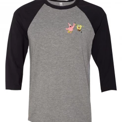 Wild-bobby SpongeBob SquarePants Do Stuff Together Raglan Sleeve Baseball T-Shirt Clothing