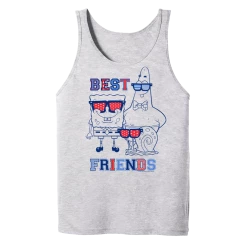 Dtg2go SpongeBob SquarePants Red, White And Blue Best Friends Adult Tank Top 5 Dtg2go SpongeBob SquarePants Red, White And Blue Best Friends Adult Tank Top