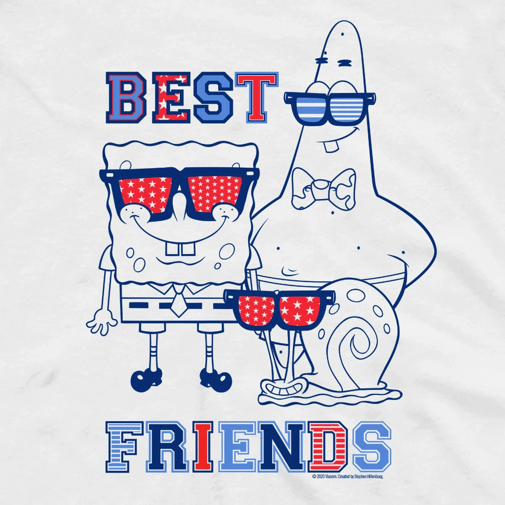Dtg2go SpongeBob SquarePants Red, White And Blue Best Friends Adult Tank Top 2 Dtg2go SpongeBob SquarePants Red, White And Blue Best Friends Adult Tank Top