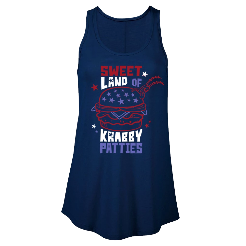 Dtg2go Clothing SpongeBob SquarePants The Krusty Krab Land Of Krabby Patties Women's Flowy Tank Top 1 Dtg2go Clothing SpongeBob SquarePants The Krusty Krab Land Of Krabby Patties Women's Flowy Tank Top