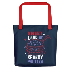 Printful SpongeBob SquarePants The Krusty Krab Land Of Krabby Patties Premium Tote Bag Accessories