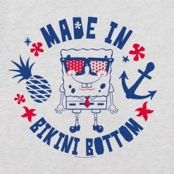 Dtg2go SpongeBob SquarePants Made In Bikini Bottom Women's Tri-Blend Racerback Tank Top