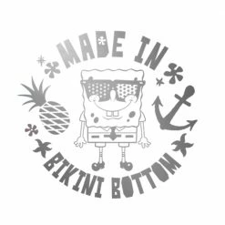 Monetyze-vismark Drinkware SpongeBob SquarePants Made In Bikini Bottom Laser Engraved Tumbler With Straw