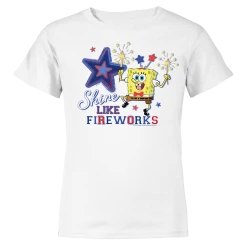 Monster Digital Clothing SpongeBob SquarePants Shine Like Fireworks Kids Short Sleeve T-Shirt