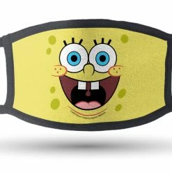 Shiphero-wildbobby SpongeBob SquarePants Big Face Washable Face Masks - Pack Of 3