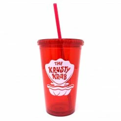 Fba-logosunlimited The Krusty Krab 16 Oz Tumbler With Straw