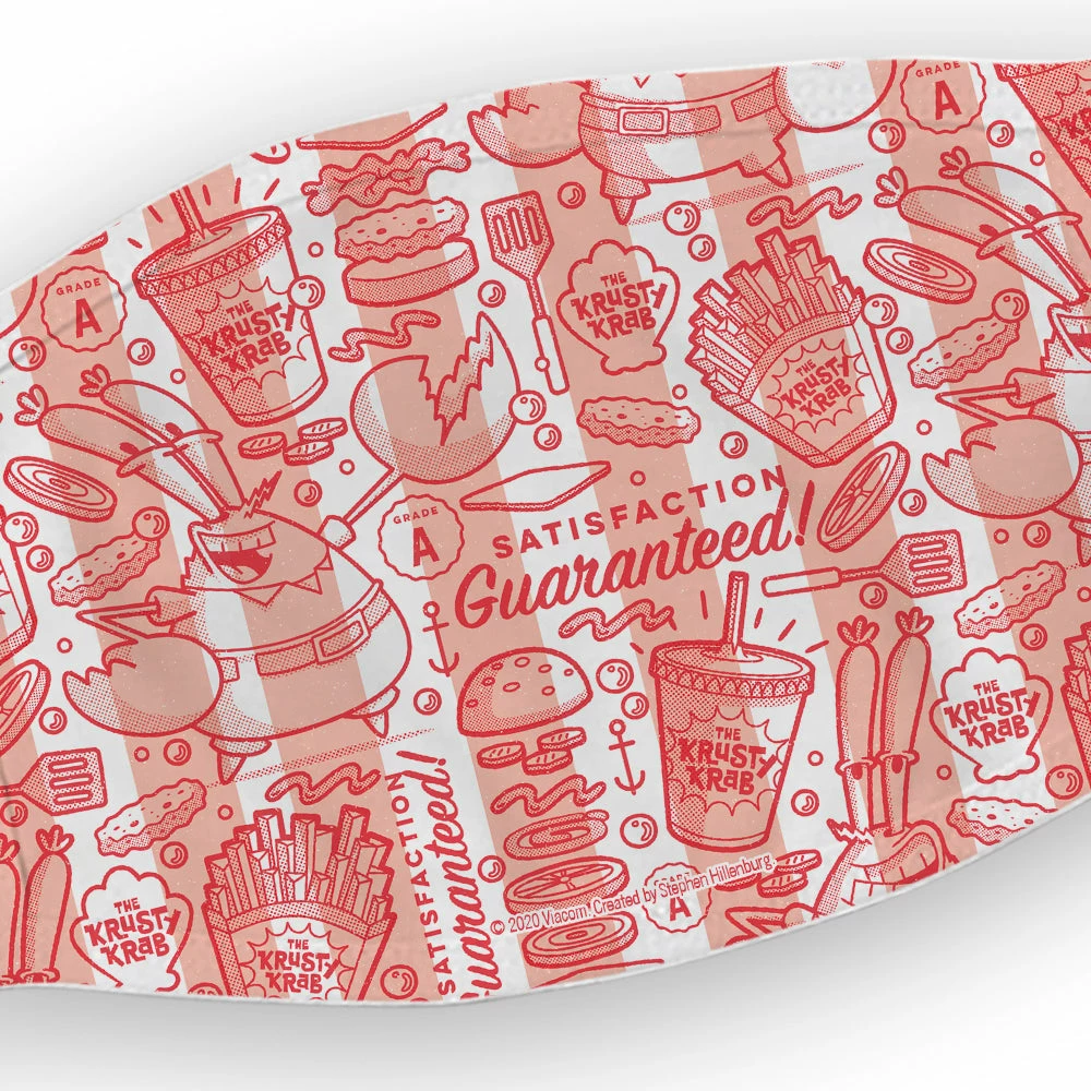 Progift SpongeBob SquarePants The Krusty Krab Satisfaction Guaranteed Washable Face Mask Accessories 2 Progift SpongeBob SquarePants The Krusty Krab Satisfaction Guaranteed Washable Face Mask Accessories