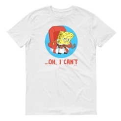 Dtg2go SpongeBob SquarePants Oh, I Can't Meme Adult Short Sleeve T-Shirt Clothing
