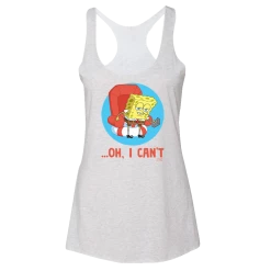 Dtg2go SpongeBob SquarePants Oh, I Can't Meme Women's Tri-Blend Racerback Tank Top
