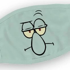 Progift SpongeBob SquarePants Squidward Big Face Washable Face Mask