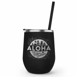 Monetyze-vismark SpongeBob SquarePants Aloha Laser Engraved Tumbler With Straw Drinkware