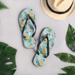Printful Accessories SpongeBob SquarePants Barnacle Blues Adult Flip Flops