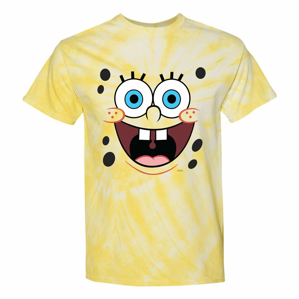 Wild-bobby SpongeBob SquarePants Big Face Tie-Dye Short Sleeve T-Shirt Clothing 1 Wild-bobby SpongeBob SquarePants Big Face Tie-Dye Short Sleeve T-Shirt Clothing