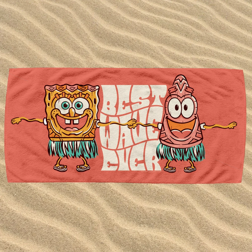 Progift Kids & Baby SpongeBob SquarePants Best Wave Ever Beach Towel 2 Progift Kids & Baby SpongeBob SquarePants Best Wave Ever Beach Towel