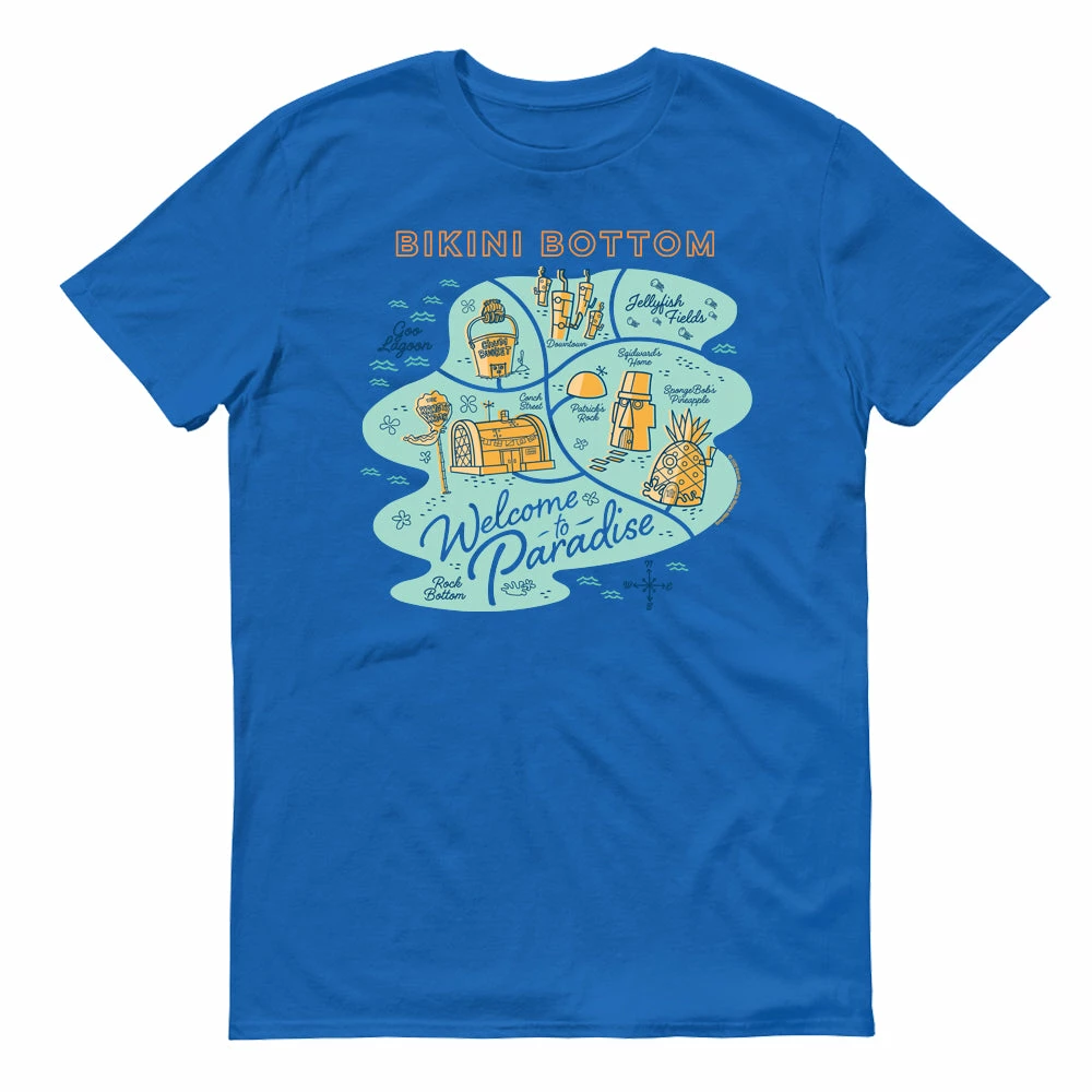 Monster Digital SpongeBob SquarePants Welcome To Paradise Adult Short Sleeve T-Shirt Clothing 3 Monster Digital SpongeBob SquarePants Welcome To Paradise Adult Short Sleeve T-Shirt Clothing