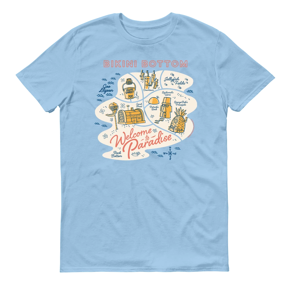 Monster Digital SpongeBob SquarePants Welcome To Paradise Adult Short Sleeve T-Shirt Clothing 6 Monster Digital SpongeBob SquarePants Welcome To Paradise Adult Short Sleeve T-Shirt Clothing