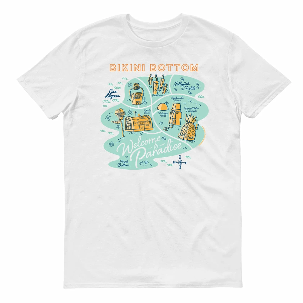 Monster Digital SpongeBob SquarePants Welcome To Paradise Adult Short Sleeve T-Shirt Clothing 1 Monster Digital SpongeBob SquarePants Welcome To Paradise Adult Short Sleeve T-Shirt Clothing