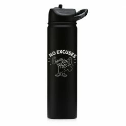Monetyze-vismark SpongeBob SquarePants Sandy Cheeks No Excuses Laser Engraved Short SIC Water Bottle Drinkware
