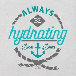 Dtg2go SpongeBob SquarePants "Always Be Hydrating" Women's Tri-Blend Racerback Tank Top Clothing