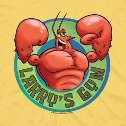 Dtg2go SpongeBob SquarePants Larry's Gym Adult Short Sleeve T-Shirt Clothing