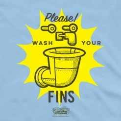 Monster Digital SpongeBob SquarePants Wash Your Fins Adult Short Sleeve T-Shirt Clothing