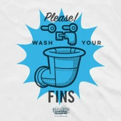 Dtg2go SpongeBob SquarePants Wash Your Fins Kids Short Sleeve T-Shirt Clothing