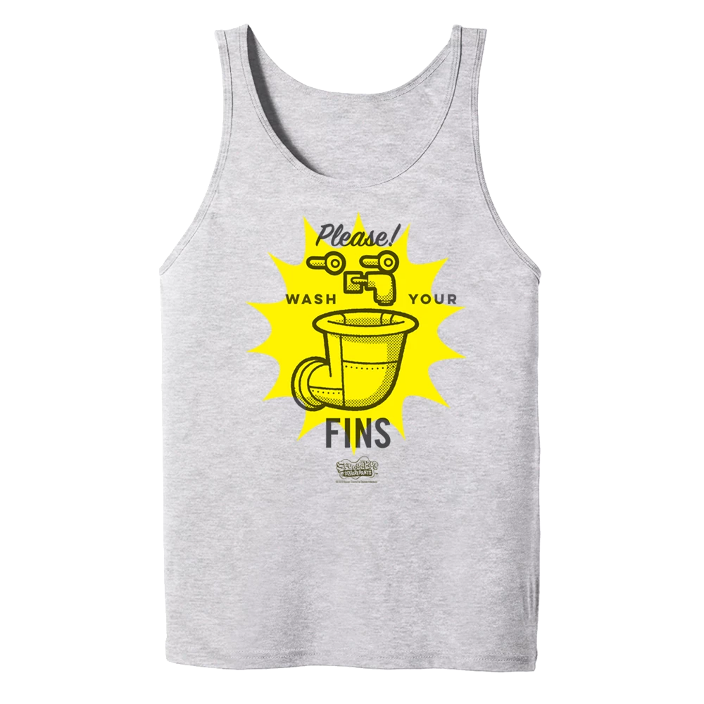Dtg2go Clothing SpongeBob SquarePants Wash Your Fins Adult Tank Top 3 Dtg2go Clothing SpongeBob SquarePants Wash Your Fins Adult Tank Top