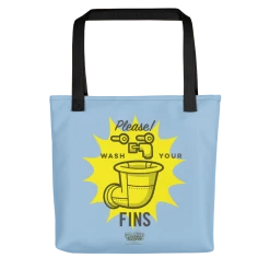 Printful SpongeBob SquarePants Wash Your Fins Premium Tote Bag