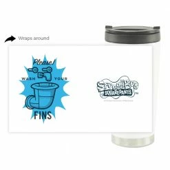 Photomugs SpongeBob SquarePants Wash Your Fins 16 Oz Stainless Steel Thermal Travel Mug