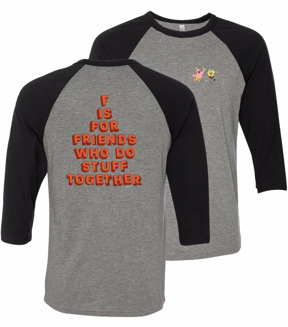 Wild-bobby SpongeBob SquarePants Do Stuff Together Raglan Sleeve Baseball T-Shirt Clothing 1 Wild-bobby SpongeBob SquarePants Do Stuff Together Raglan Sleeve Baseball T-Shirt Clothing