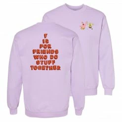 Wild-bobby SpongeBob SquarePants Do Stuff Together Crew Neck Sweatshirt Clothing