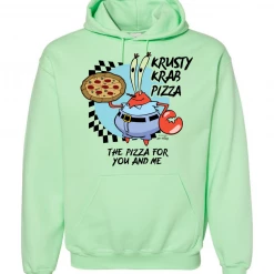 Wild-bobby SpongeBob SquarePants The Krusty Krab Pizza Pastel Hooded Sweatshirt