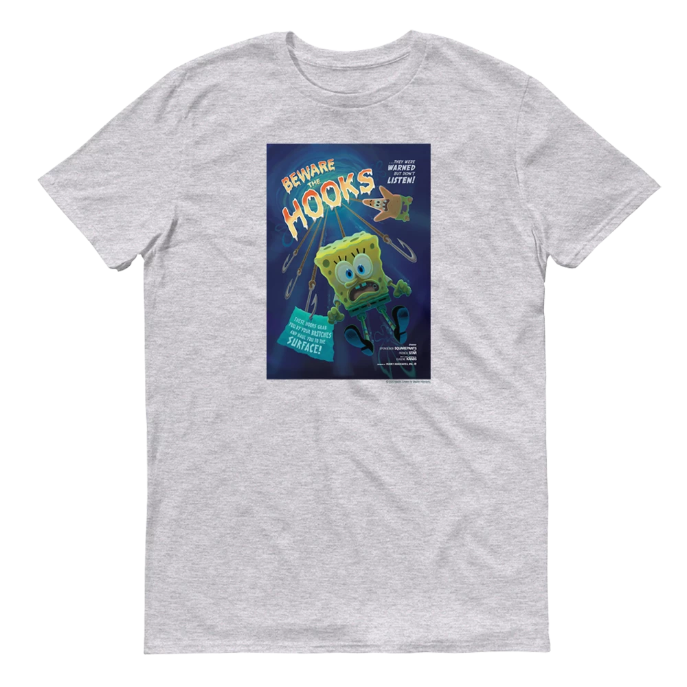 Monster Digital SpongeBob SquarePants Beware The Hooks Adult Short Sleeve T-Shirt 1 Monster Digital SpongeBob SquarePants Beware The Hooks Adult Short Sleeve T-Shirt