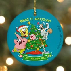 Photomugs SpongeBob SquarePants Bring It Around Round Ceramic Ornament