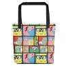 Printful Accessories SpongeBob SquarePants Characters Grid Premium Tote Bag