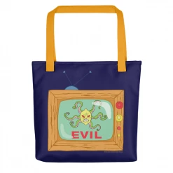 Printful SpongeBob SquarePants E.V.I.L. TV Premium Tote Bag