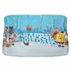 Progift Kids & Baby SpongeBob 'Tis The Season Happy Holidays Sherpa Blanket