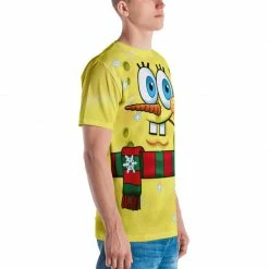 Printful SpongeBob Snowman Short Sleeve T-Shirt