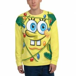 Printful SpongeBob Holiday Festive Crew Neck Sweatshirt 14 Printful SpongeBob Holiday Festive Crew Neck Sweatshirt