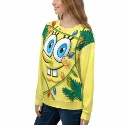 Printful SpongeBob Holiday Festive Crew Neck Sweatshirt 11 Printful SpongeBob Holiday Festive Crew Neck Sweatshirt