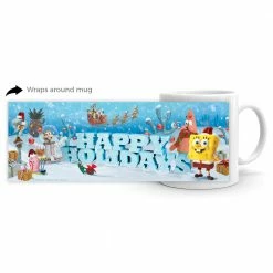 Photomugs Drinkware SpongeBob Happy Holidays 11 Oz White Mug